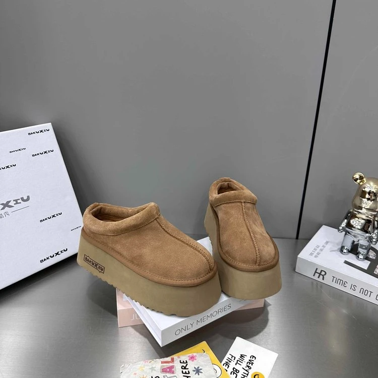 包头半拖鞋女鞋厚底休闲办公室外穿小个子松糕博肯一脚蹬懒人鞋托