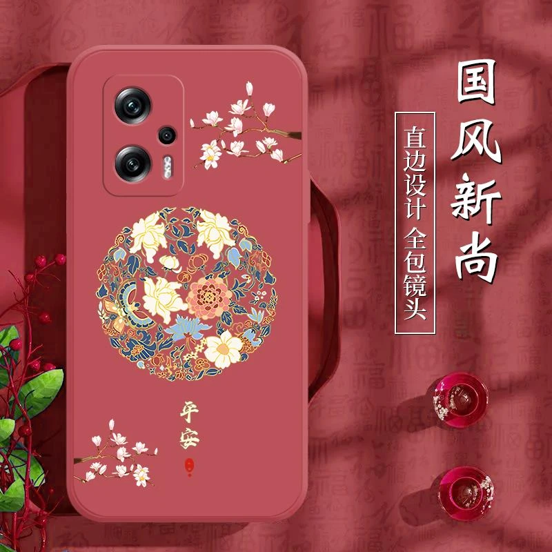 红米note11tpro手机壳女保护套Redmi11tpro+软硅胶中国风妈妈款