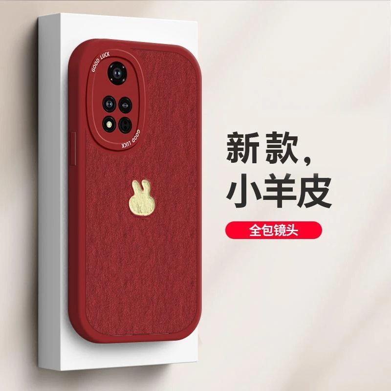 华为荣耀v40手机壳油画兔子v40轻奢版硅胶防摔卡通女网红全包新款