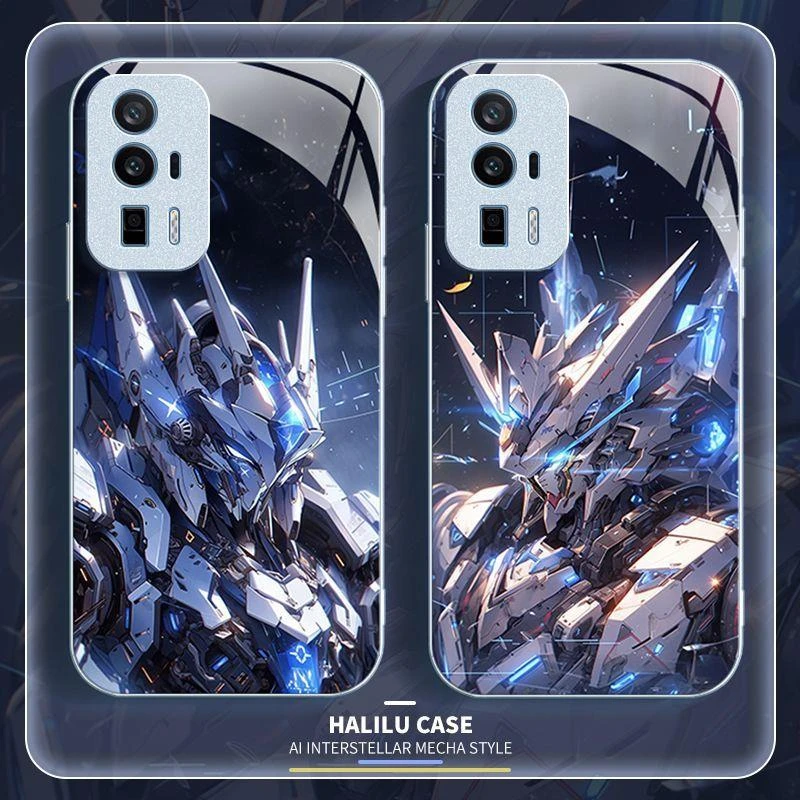 战争高达红米K60手机壳新款K60E/K50Pro卡通K40S/30液态玻璃外壳