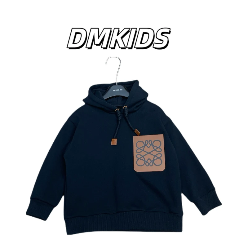 DA-MAI 【联名高级感】秋冬季儿童限量时尚加厚加绒带帽保暖卫衣