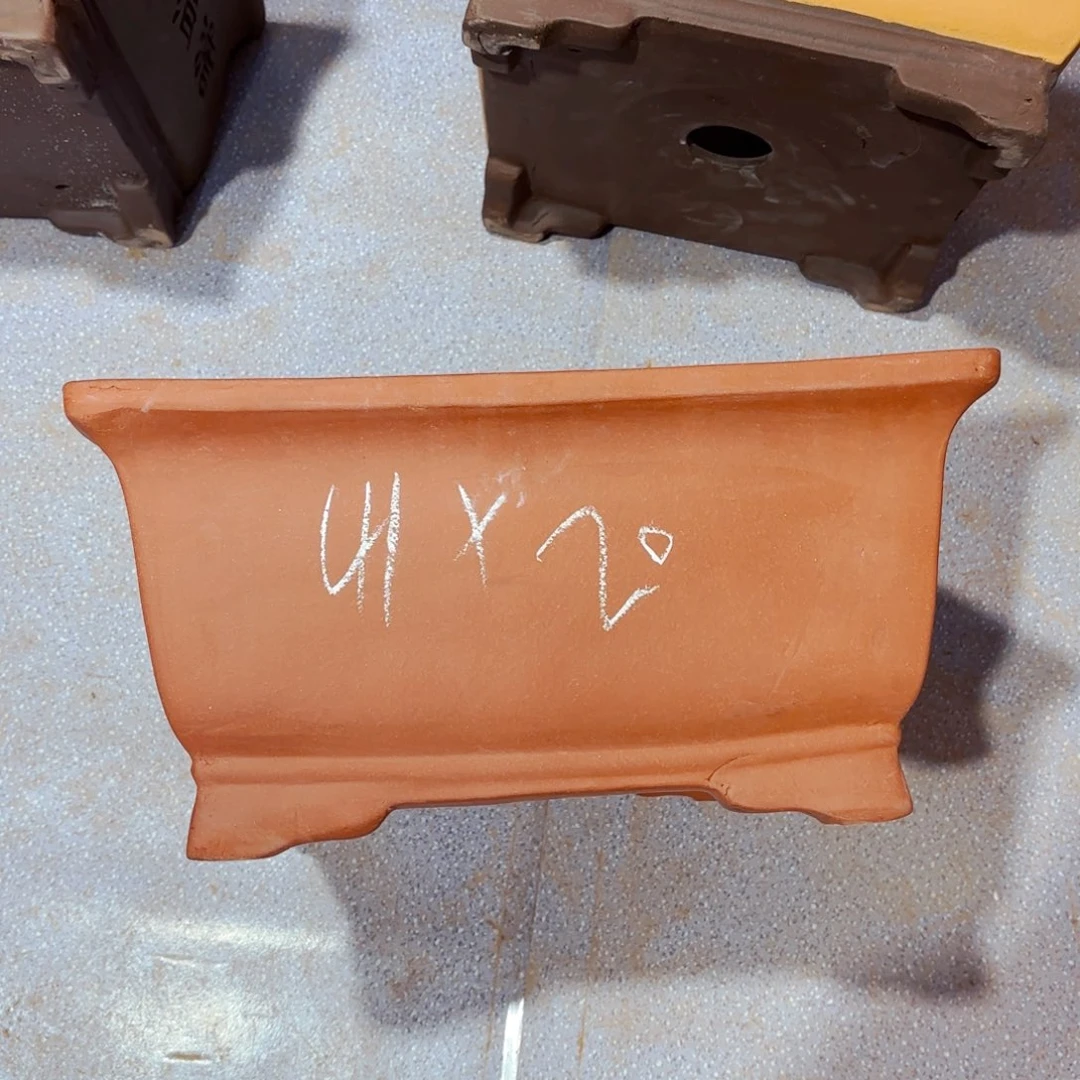 紫砂紫砂花盆四方小号