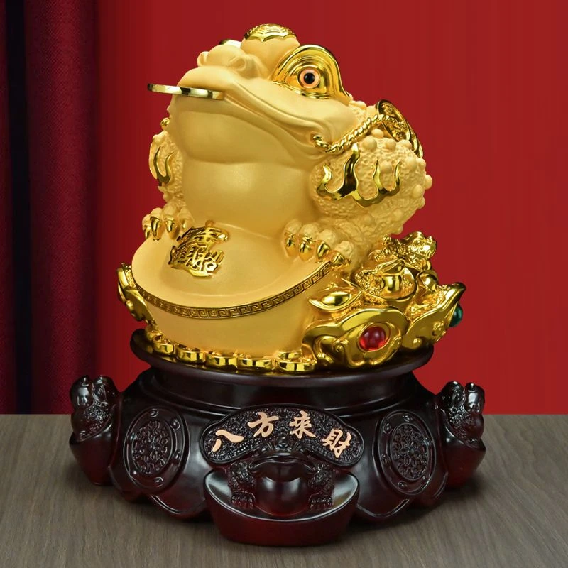 开业送礼财到摆件店铺做生意金蟾摆设高档办公桌前台装饰品送朋友