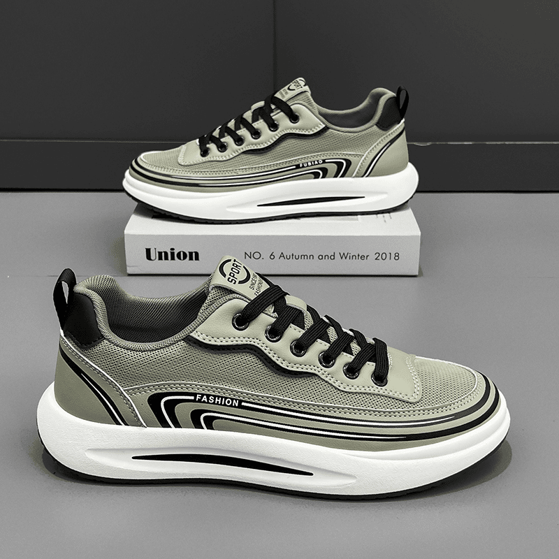 薄荷2024曼波夏季男鞋透气运动鞋帅气网面防臭薄款增高男士速干