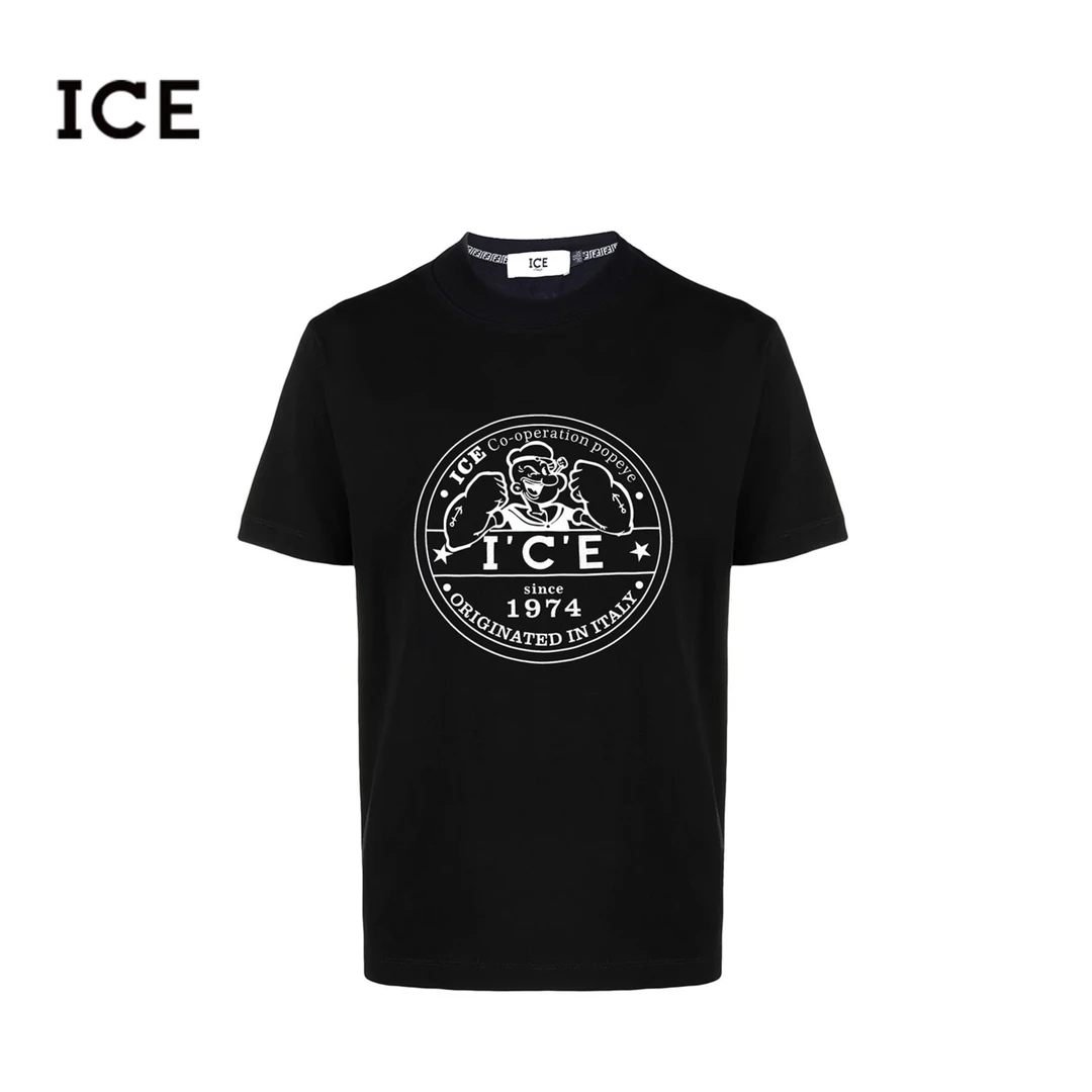 ICE夏季圆领棉大力水手联名印花休闲男士短袖T恤 ICE23SS7501