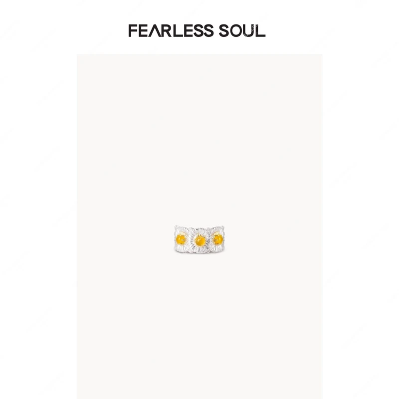 合金戒指 TFF X FS “黄色三角”小众设计搭配戒指 6367 =