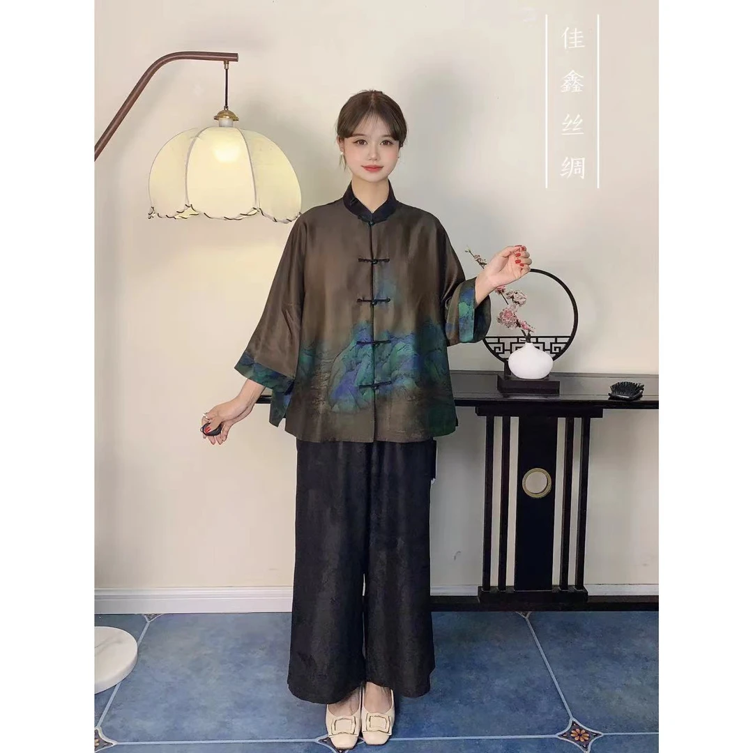 【华袍丝绸】礼盒香云纱桑蚕短真丝外套LBF-668222