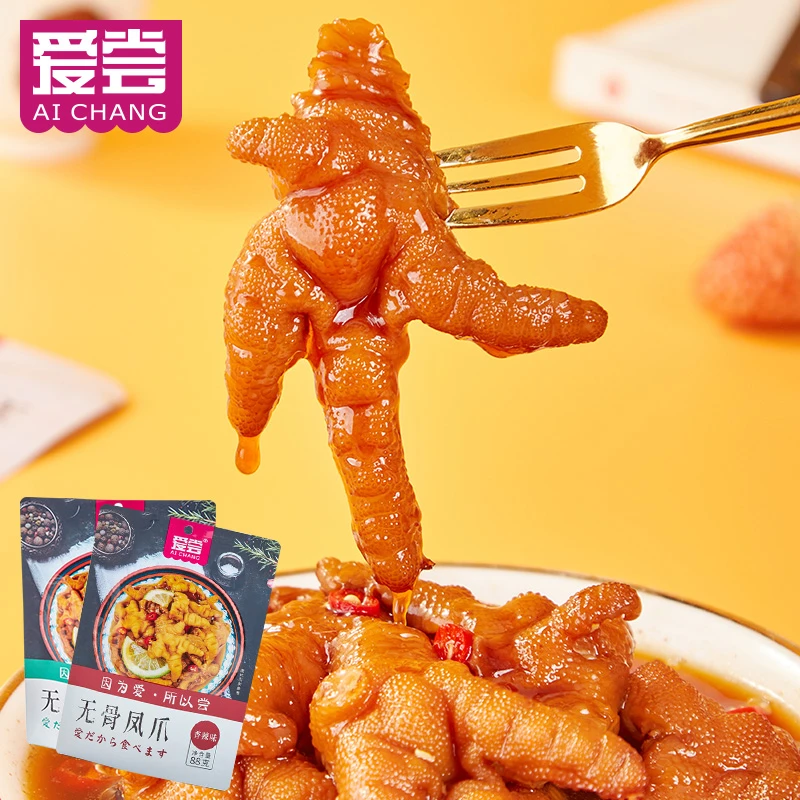 爱尝 柠檬无骨鸡爪酸辣去骨鸭掌香辣味爽脆软骨美味严选品牌零食