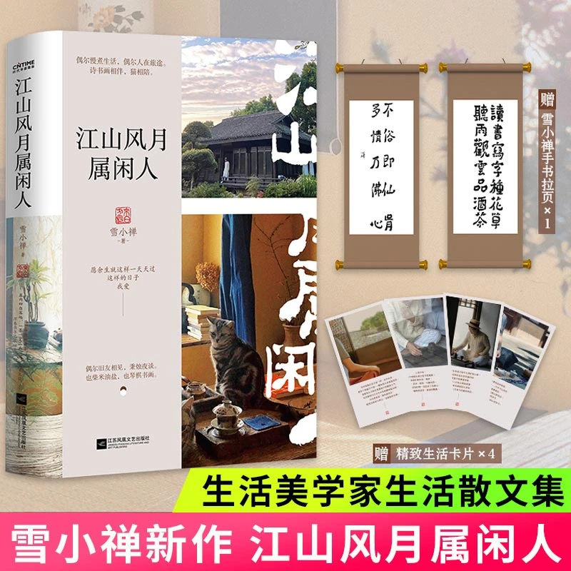 江山风月属闲人 雪小禅著 生活美学家散文集中国近代随笔绘画书籍