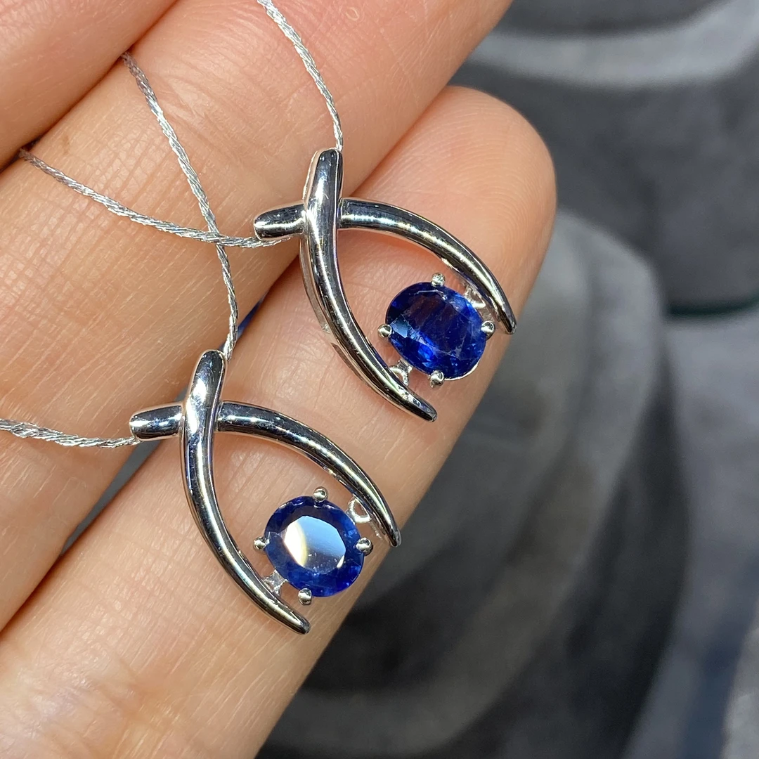 【新店炸浮力】天然蓝宝石吊坠 主石0.82ct/个18k金钻石镶嵌