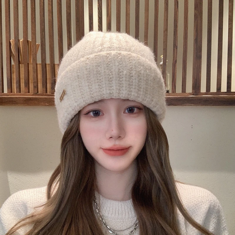 【南潇专属】针织帽网红时尚毛线帽学生秋冬防寒护耳帽女保暖套头帽