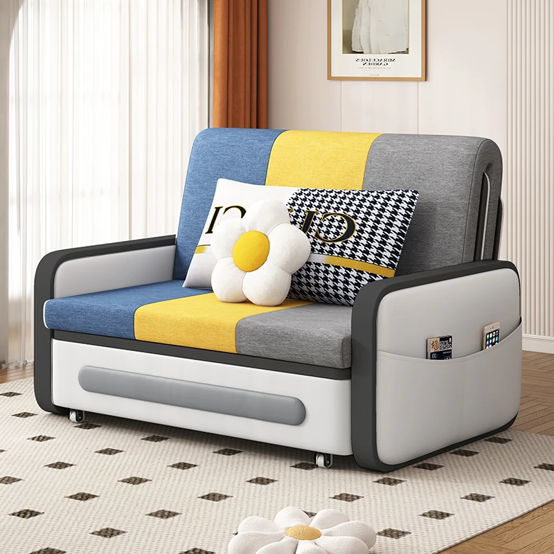 新款沙发床折叠多功能小户型家用客厅阳台北欧两用伸缩储物沙发床