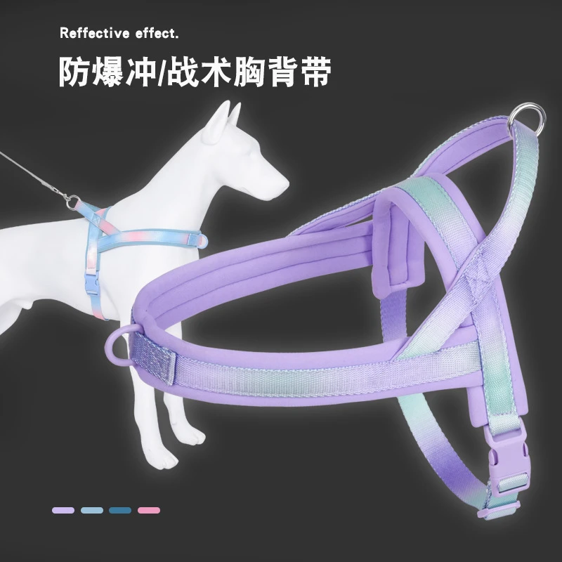 轻便狗狗背带牵引绳防爆伸缩遛狗背带工字型牵引绳狗牵引舒适宠物