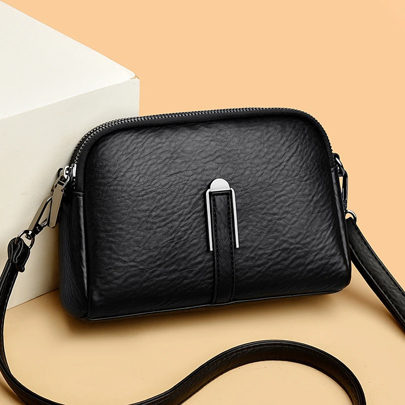 真皮妈妈包女2024新款时尚百搭爆款头层牛皮中年女士单肩斜挎包包