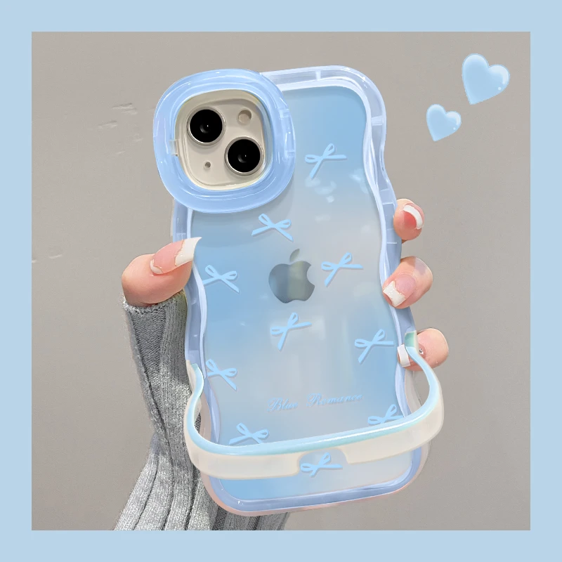 满屏小蝴蝶适用苹果14iPhone15华为Mate双支架新款可爱少女手机壳