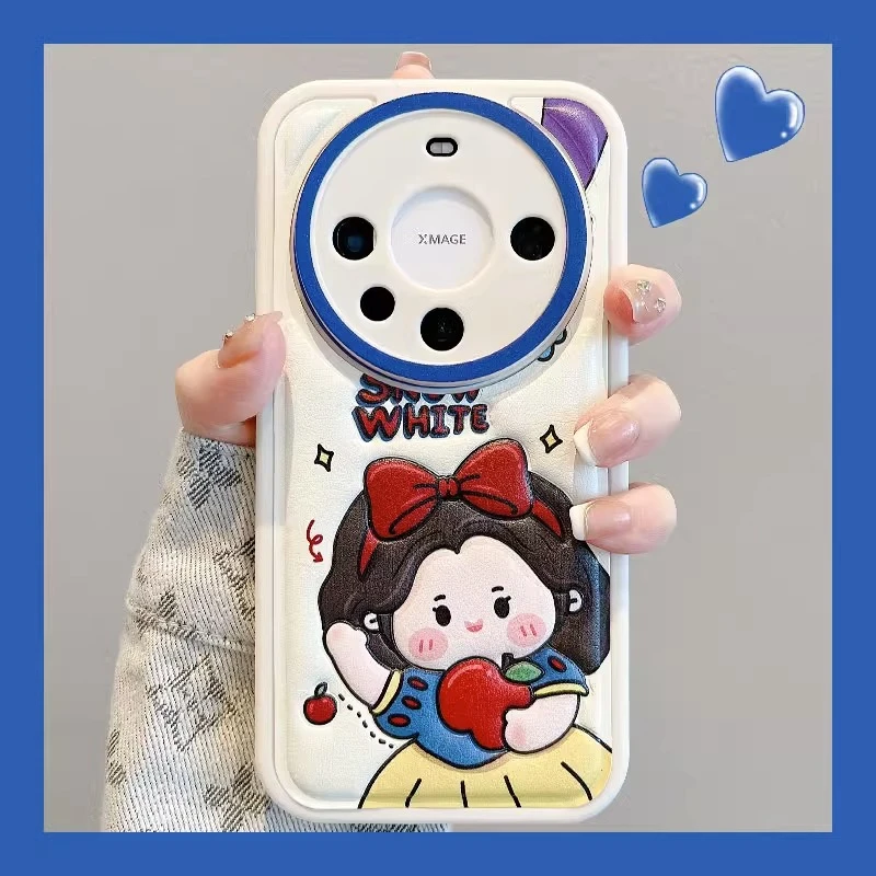 卡通公主适用华为mate60pro手机壳p60pro皮质mate40pro防摔mate50