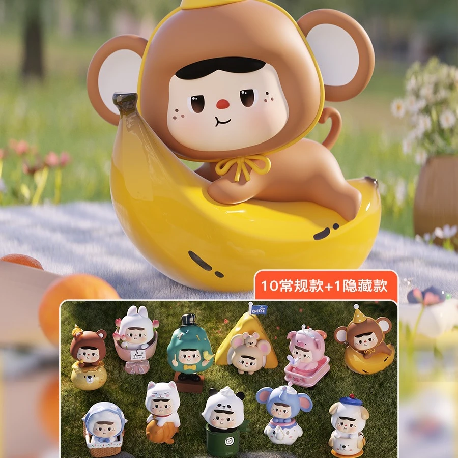 【优豆拆盒】正版黑玩饱饱有饱饱的春天刚刚好系列盲盒潮玩手办