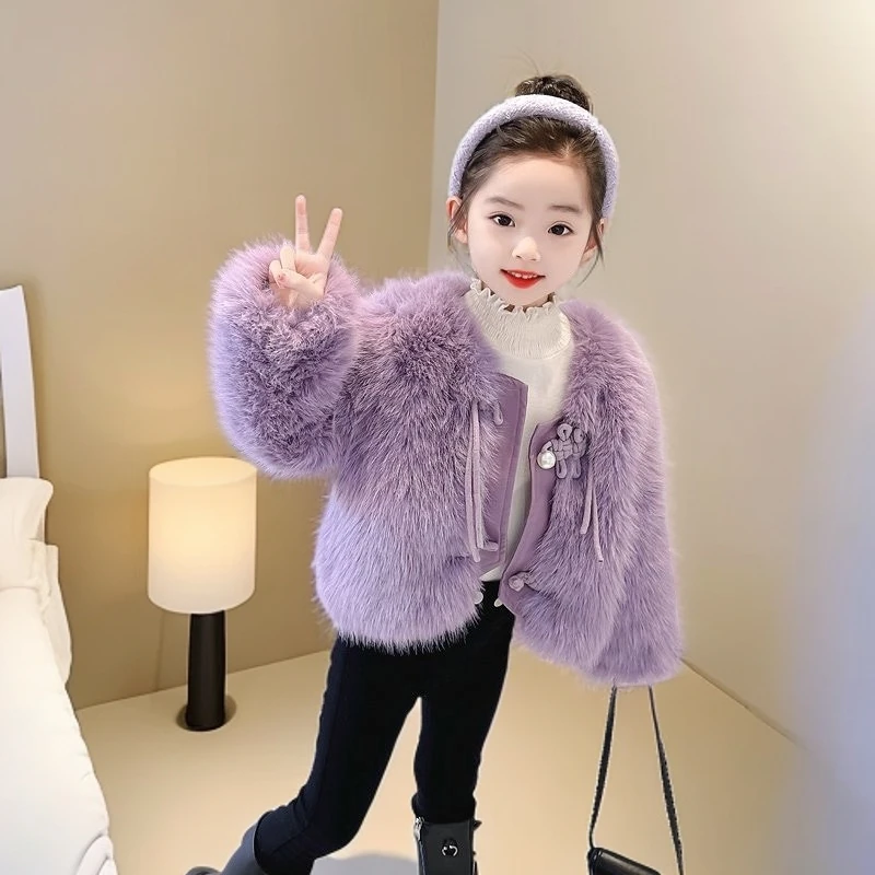 【龙涵】女童外套公主洋气宝宝加绒秋冬时尚连衣裙棉袄韩版童装杂款