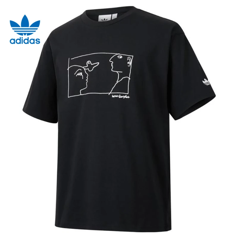 大adidas阿迪达斯三叶草夏季男子运动休闲短袖T恤JD0381