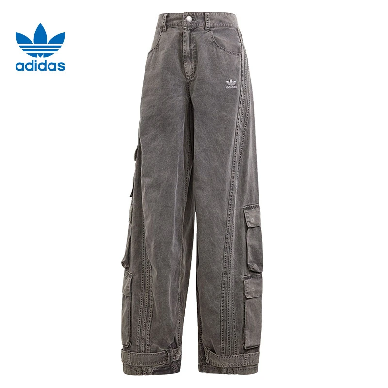 环adidas阿迪达斯三叶草女子运动休闲长裤裤子JM9266