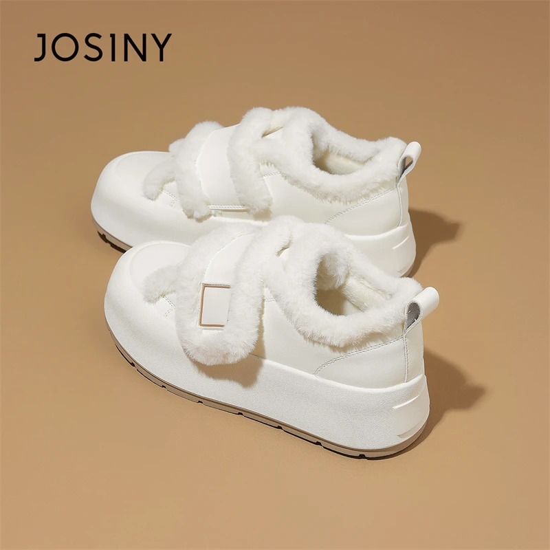 卓诗尼厚底雪地靴女款2025新款冬季休闲加绒加厚面包鞋东北大棉鞋