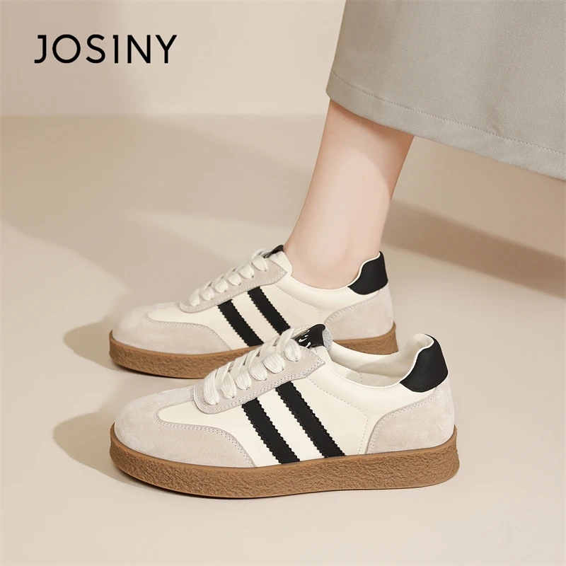 卓诗尼厚底经典德训鞋女2025新款秋季复古拼色潮流休闲运动板鞋女