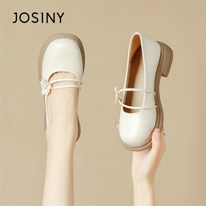 卓诗尼法式玛丽珍女鞋春季复古百搭新中式晚晚风旗袍平底乐福鞋子