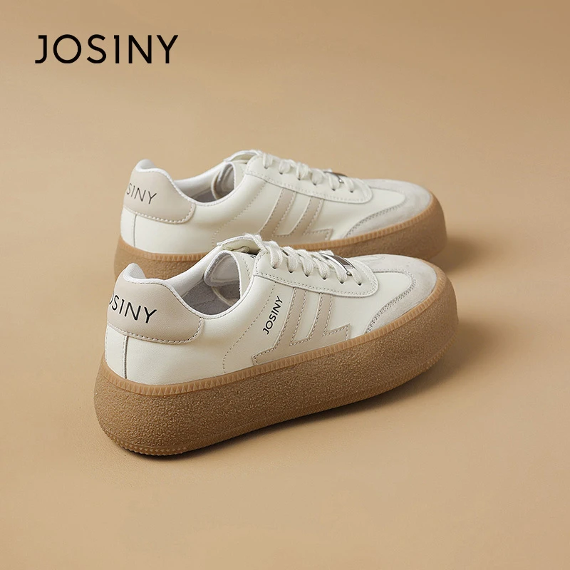 卓诗尼复古板鞋德训鞋女2025新款经典春季厚底运动休闲鞋子小白鞋