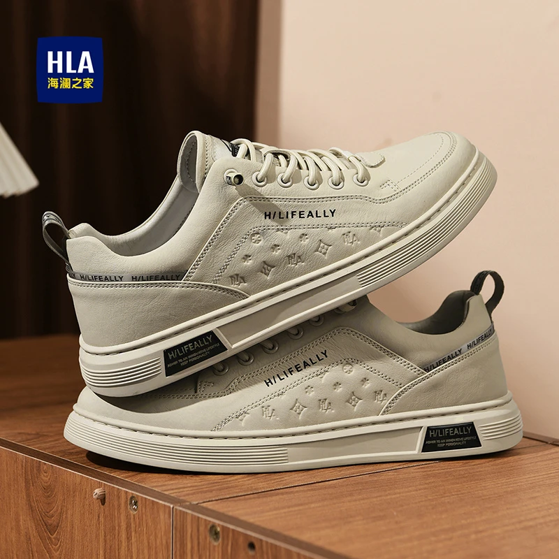 HLA/海澜之家男鞋舒适低帮板鞋轻便简约青年时尚潮鞋百搭休闲鞋