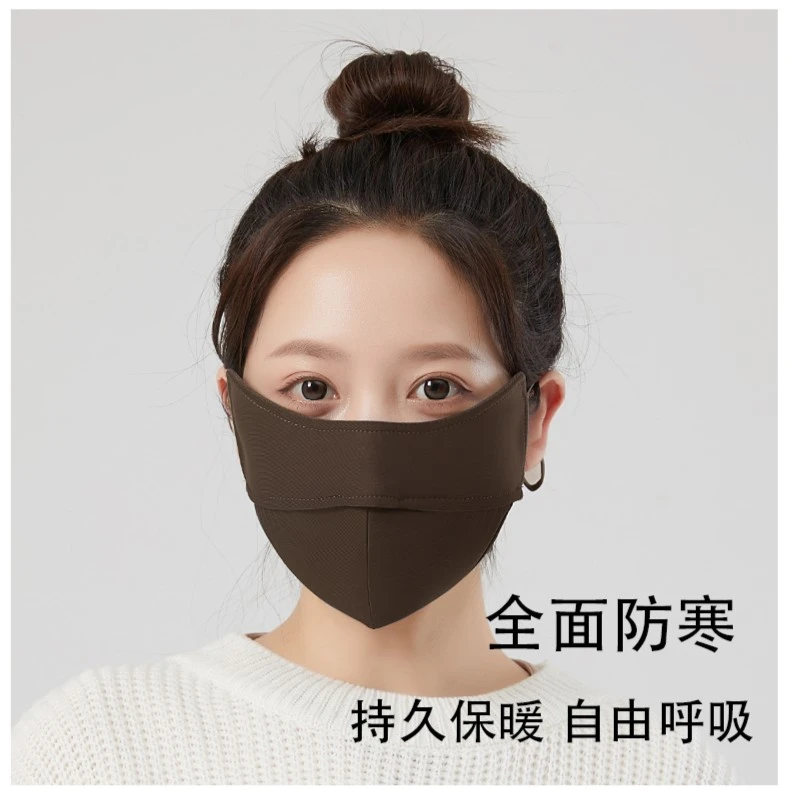 护眼角加厚保暖面罩防风防尘可水洗立体显脸小骑行户外防寒男女