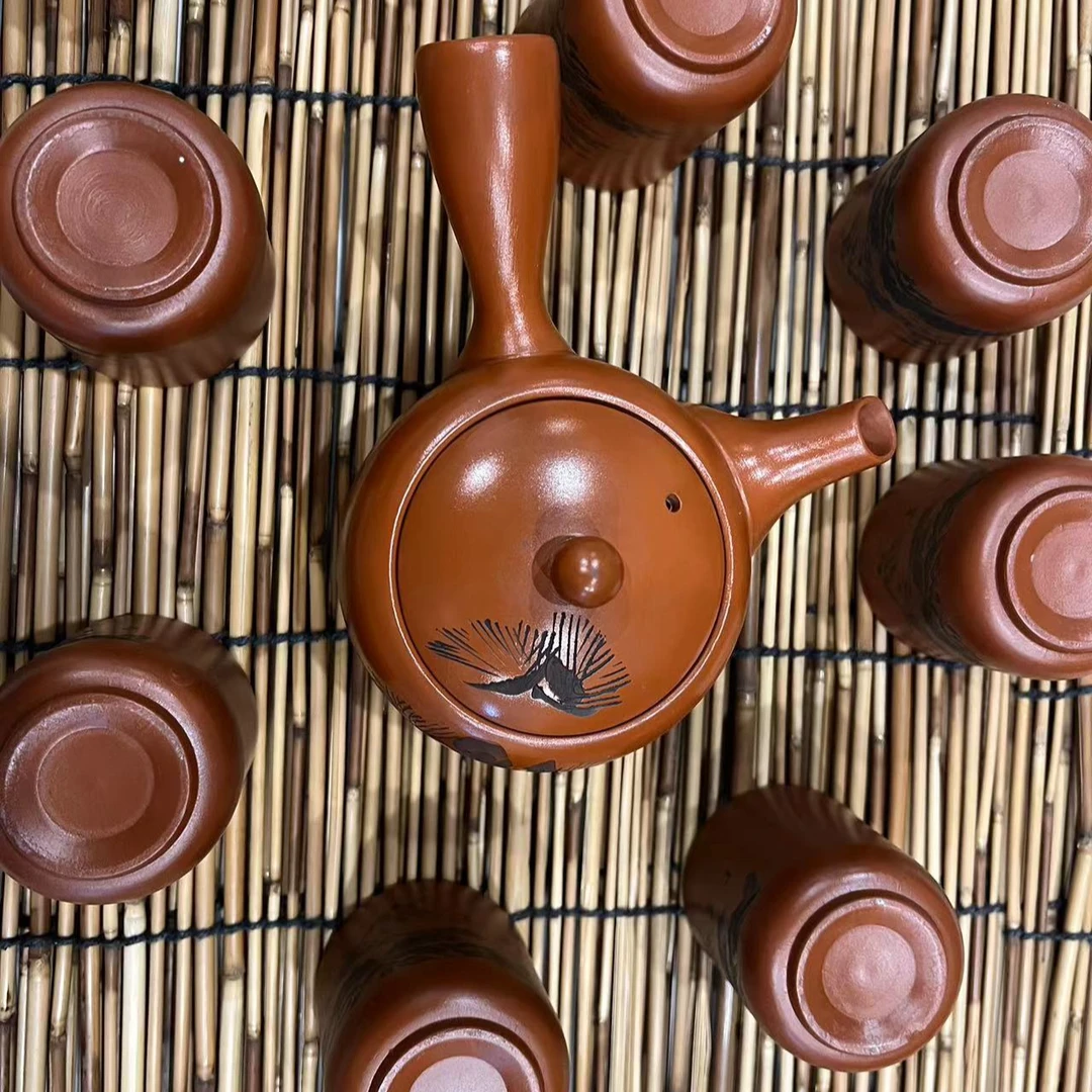 无品牌紫泥常滑套壶杯红泥主人杯茶道陶瓷纯手工壶垫泥壶