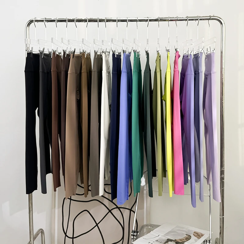 清仓11 双磨毛瑜伽裤无痕裸感运动跑步健身高腰提臀紧身裤