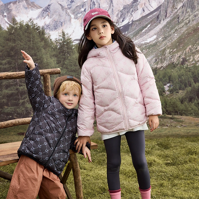 鸭鸭精选儿童羽绒服气质时尚轻薄男女童装保暖90鸭绒9113