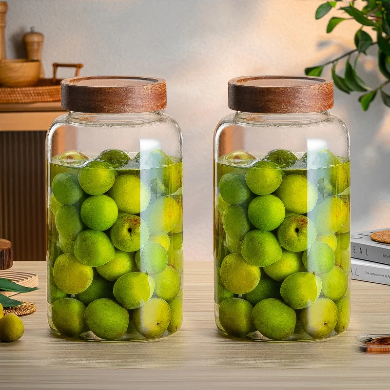 格娜斯高档透明青梅泡酒瓶家用大容量密封泡酒罐果酒储物瓶密封瓶