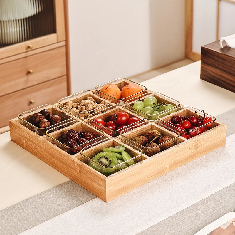 格娜斯九宫格干果盘水果盘零食盘客厅家用果盘新款2024高档大气