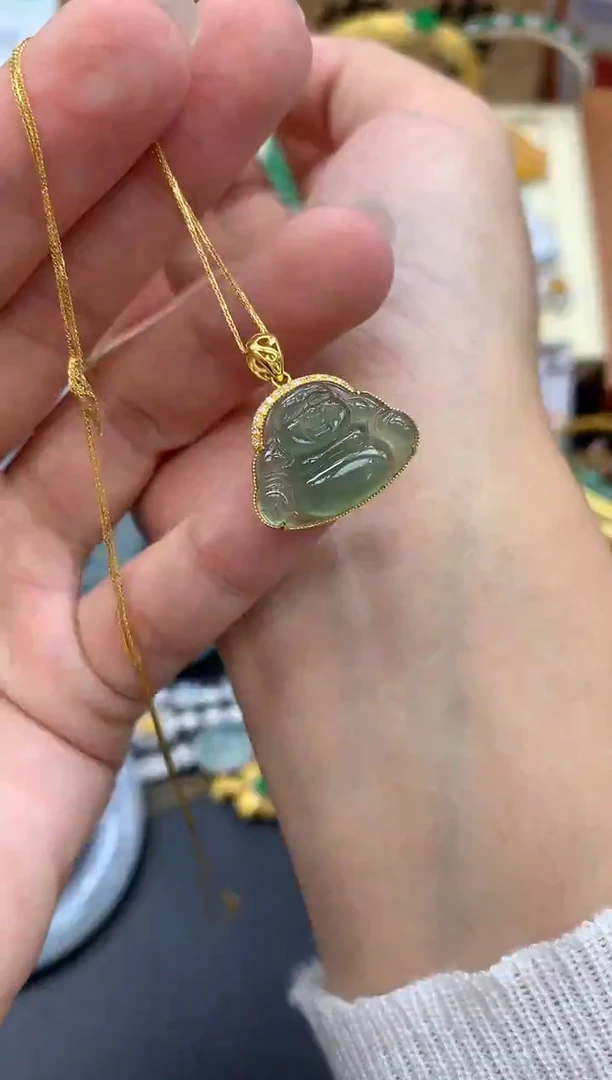 【闪购商品】翡翠颈饰18K金镶嵌414-中国好珍宝