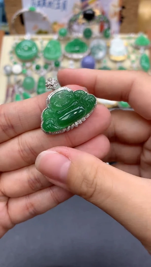 【闪购商品】翡翠颈饰18K金镶嵌491-中国好珍宝