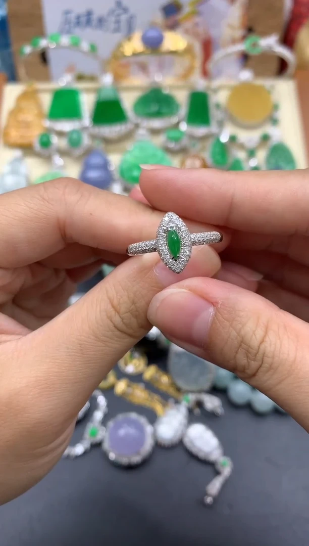 【闪购商品】翡翠戒指18K金镶嵌469-中国好珍宝