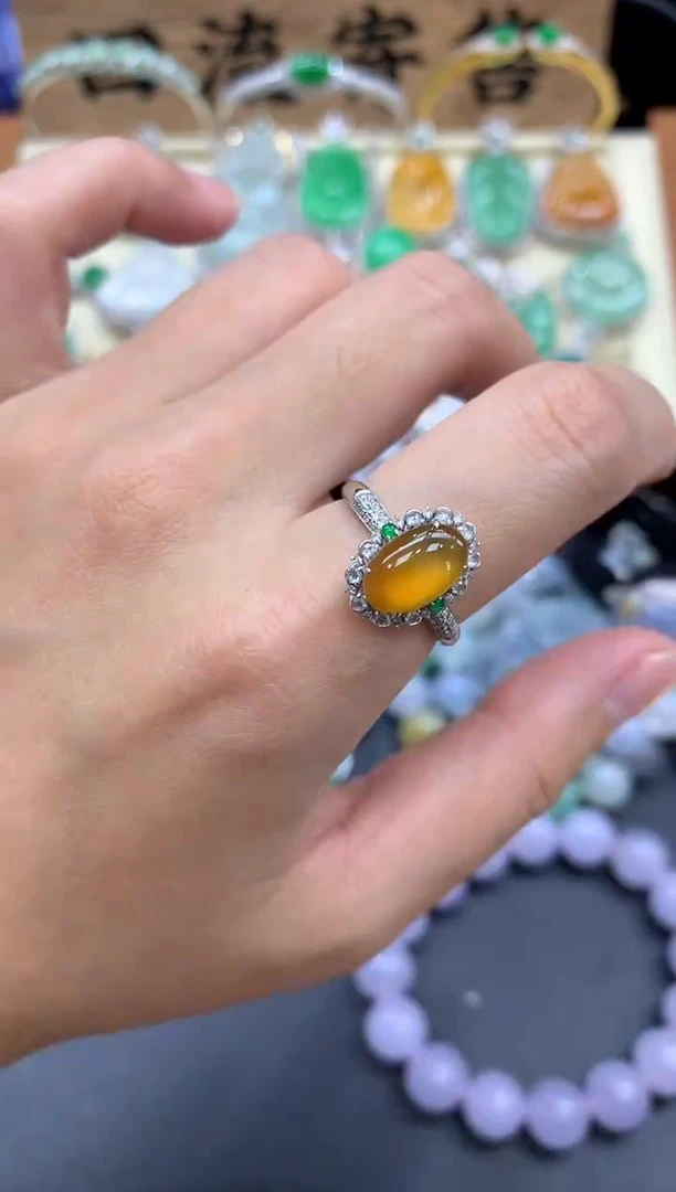 【闪购商品】翡翠戒指18K金镶嵌468-中国好珍宝