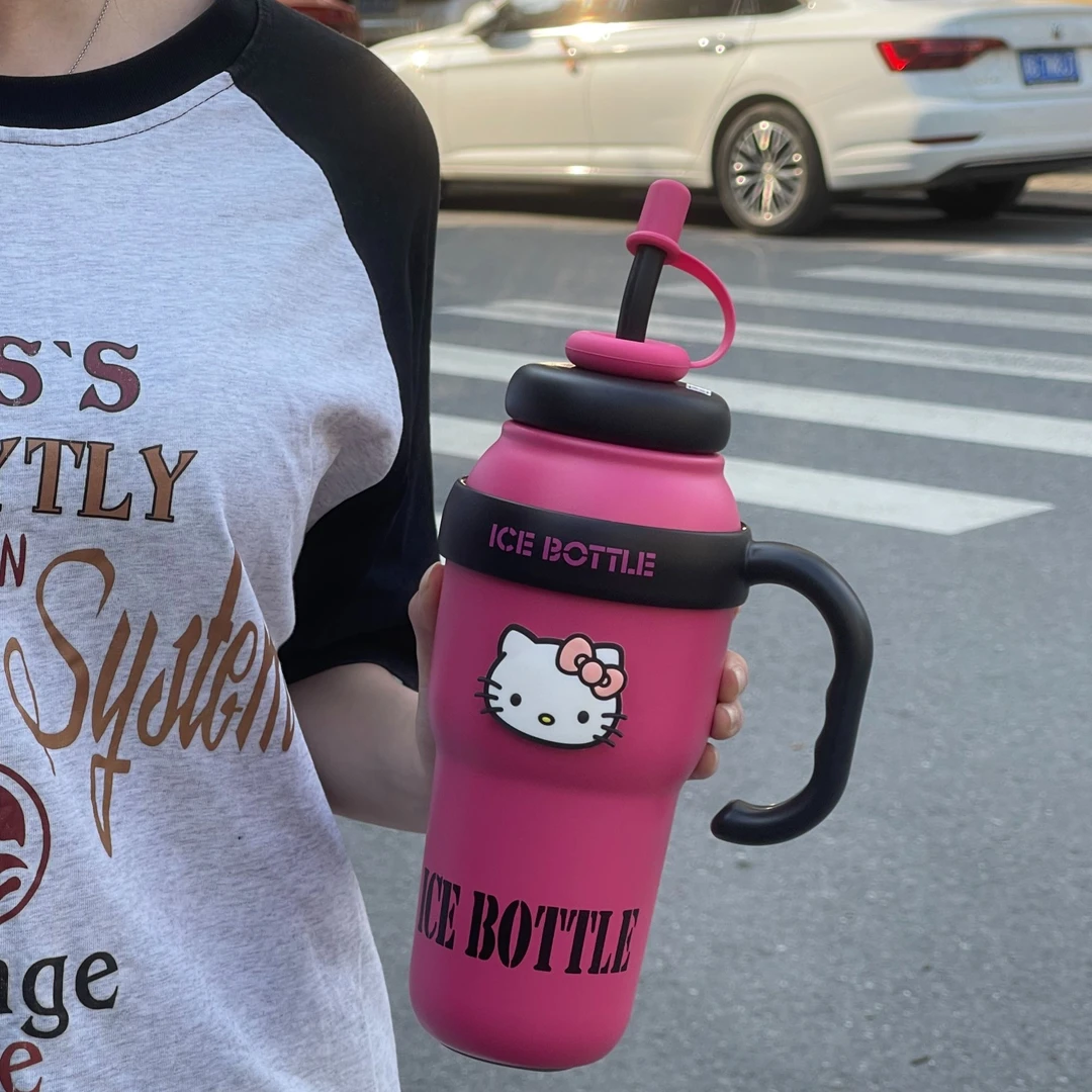 2024新款大容量女生高颜值冰霸杯茶水分离316保温杯多巴胺水杯子