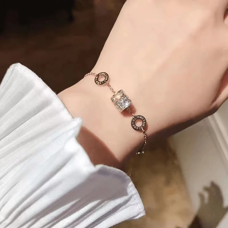 钛钢手链 L韩版小蛮腰手链女防掉色小众设计气质网红爆款潮手饰