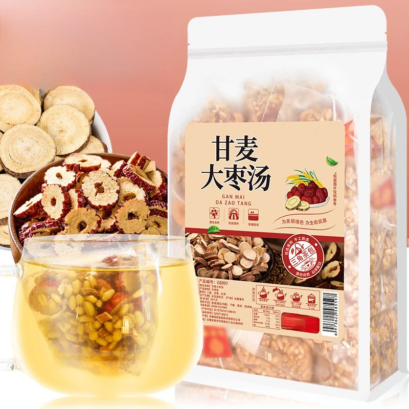 甘麦大枣茶三角茶包免煮甘麦大枣汤浮淮小麦甘草红枣泡水的东西姜