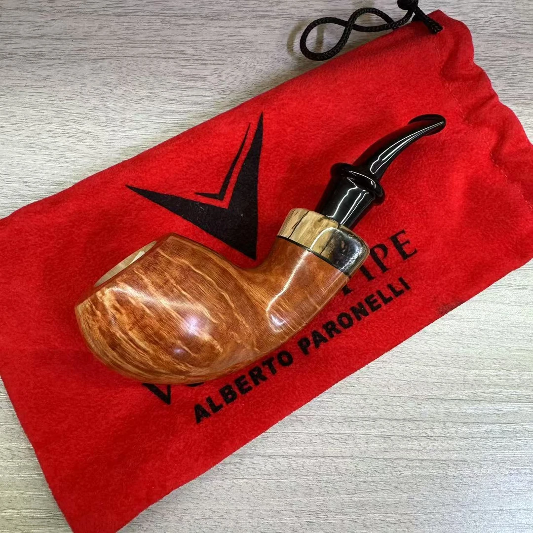 意大利沃尔坎烟斗全新  原袋  签名