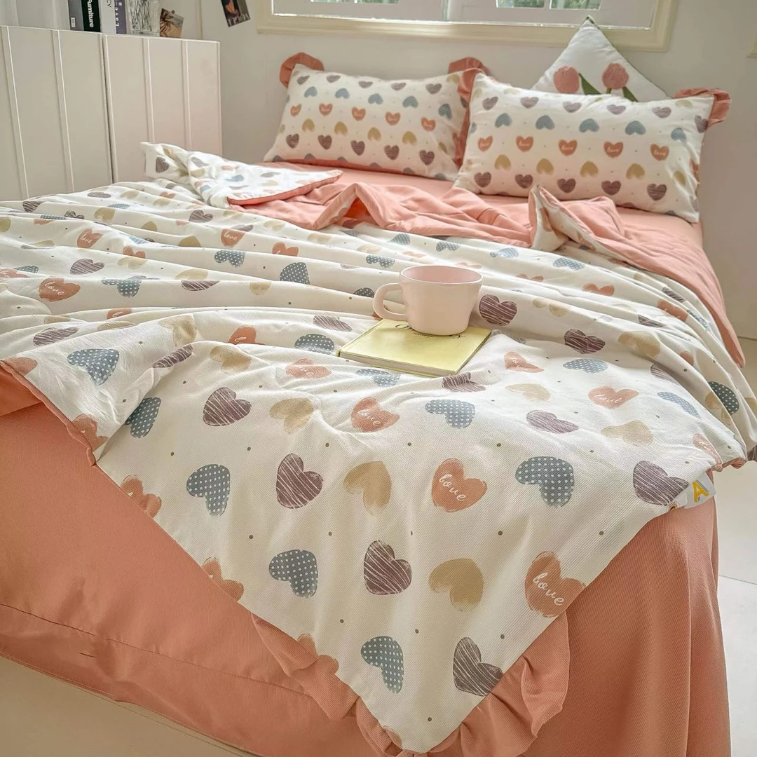 新疆包邮-李官奇夏日云纱棉超清爽透气贴身舒服夏凉被-比心