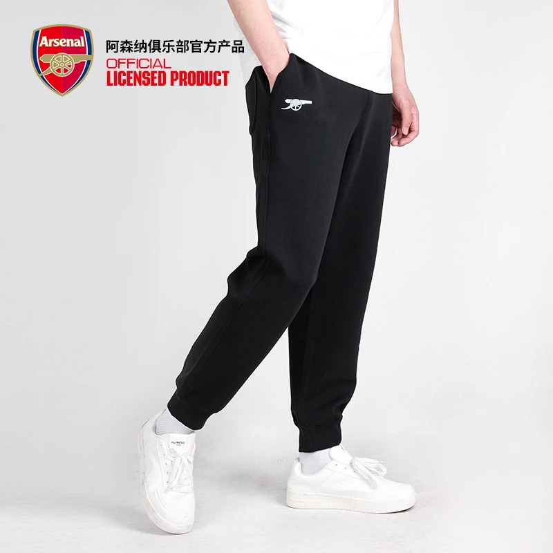 arsenal阿森纳官方正品春秋加农炮印花黑色束脚裤休闲裤