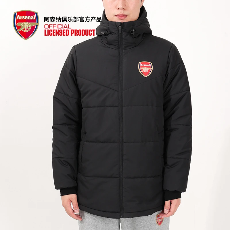 arsenal阿森纳官方正品秋冬季保暖黑色棉服