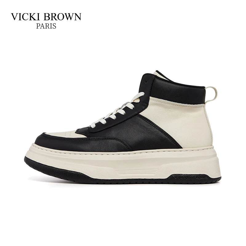 VB男鞋VICKI BROWN轻奢高定时尚男士加厚高帮潮鞋冬季保暖不冻脚