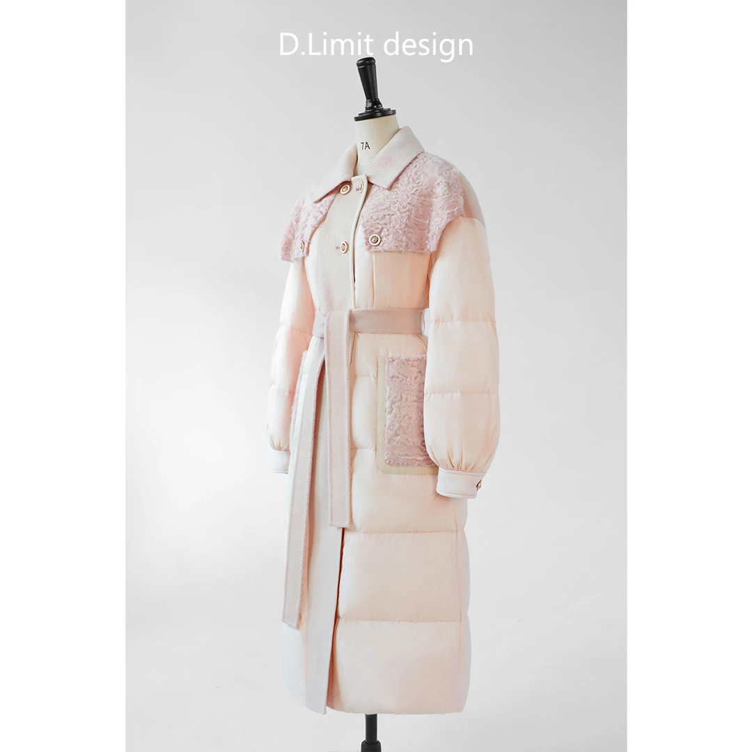 【D.Limit design】时尚小圆扣粉色鹅绒服（7）