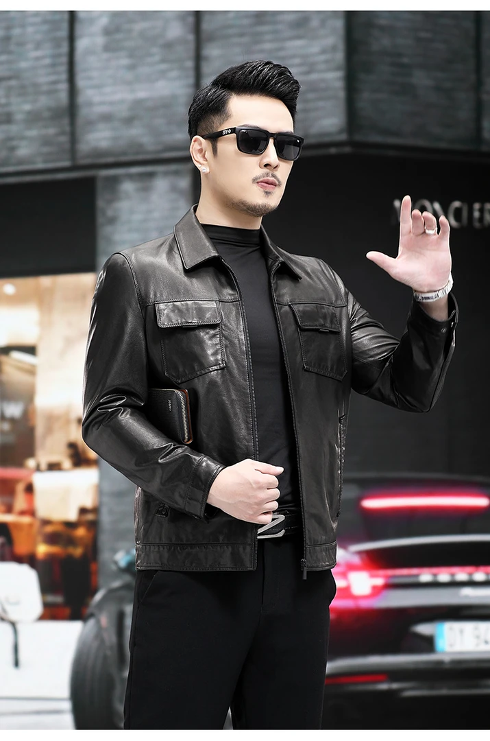 海宁真皮皮衣，山羊皮超柔，夹克秋冬款