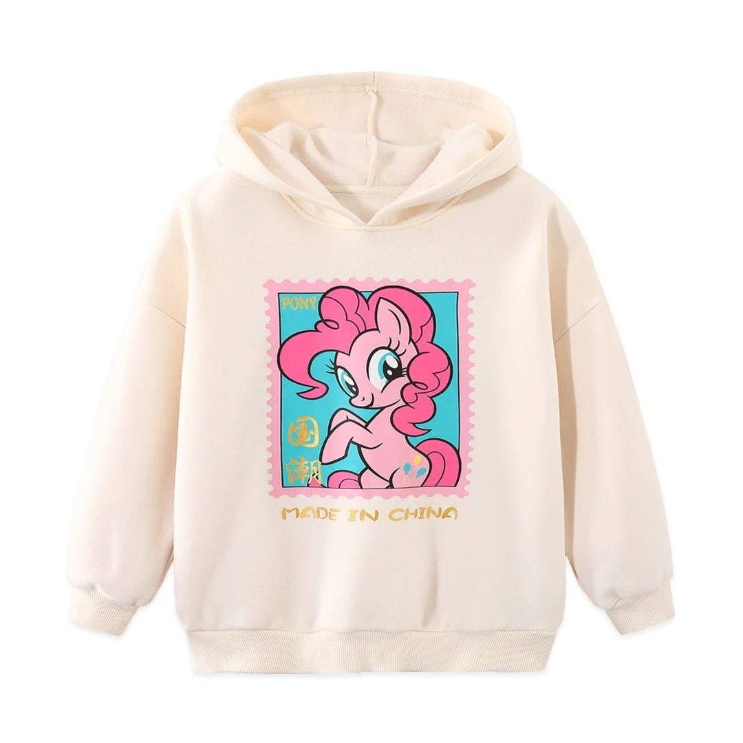 MY LITTLE PONY/小马宝莉国潮加绒连帽卫衣儿童童装上衣J33